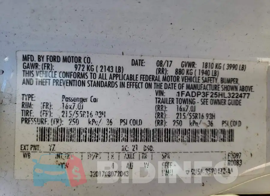 1FADP3F25HL322477 Photo# 13