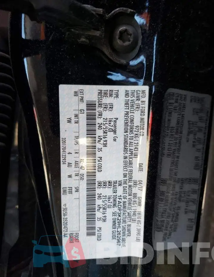 1FADP3K29HL262967 Photo# 10