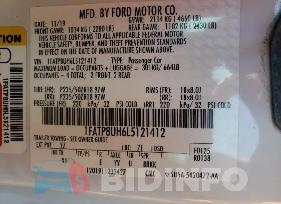 1FATP8UH6L5121412 Photo# 12