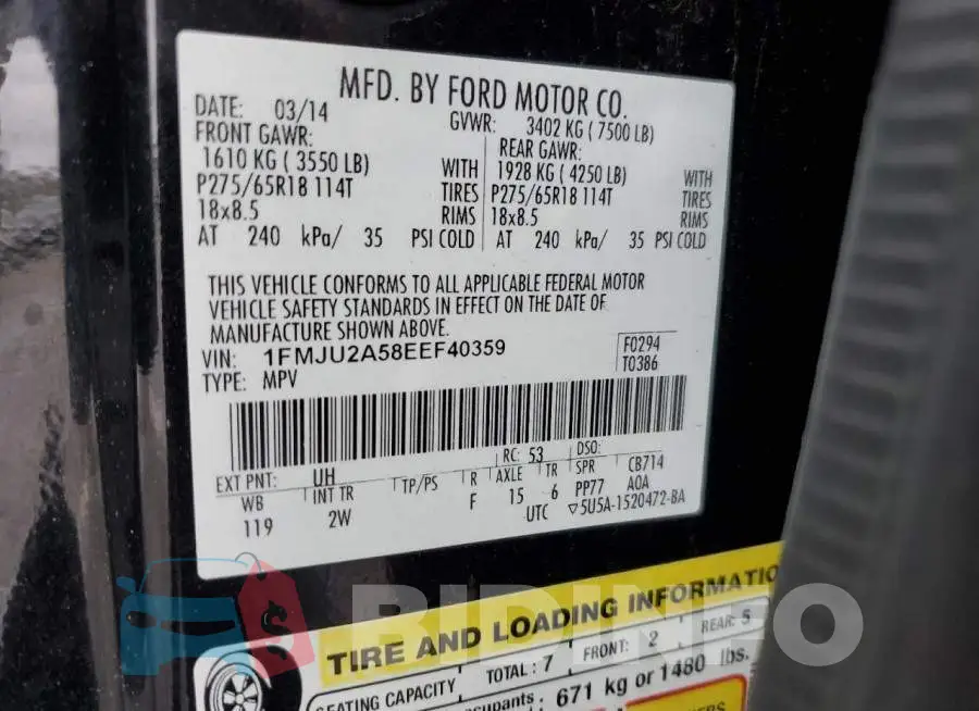 1FMJU2A58EEF40359 Photo# 13