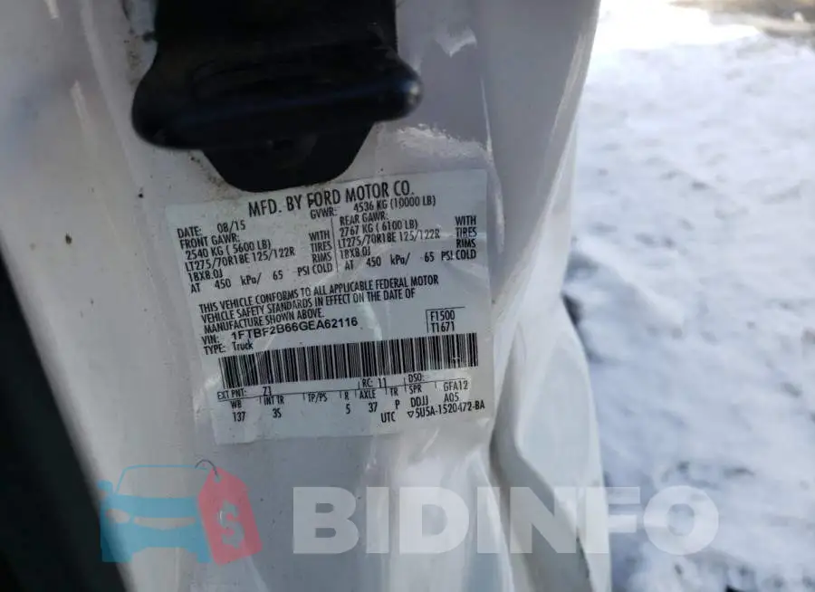 1FTBF2B66GEA62116 Photo# 14