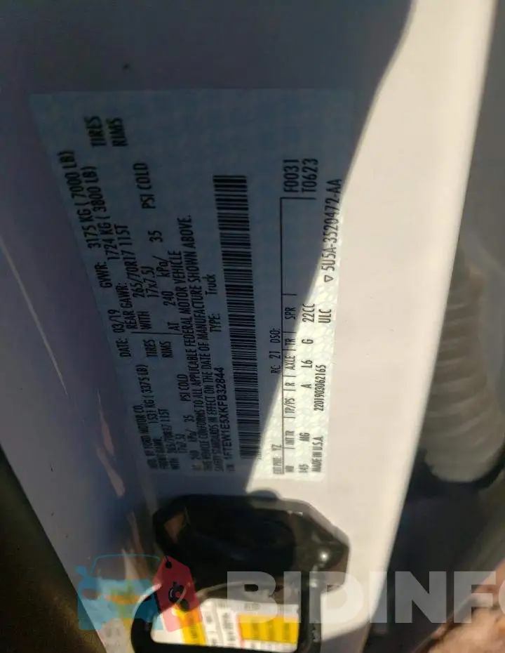 1FTEW1E5XKFB32844 Photo# 12