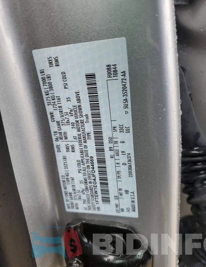 1FTEW1EG4JFD44669 Photo# 12