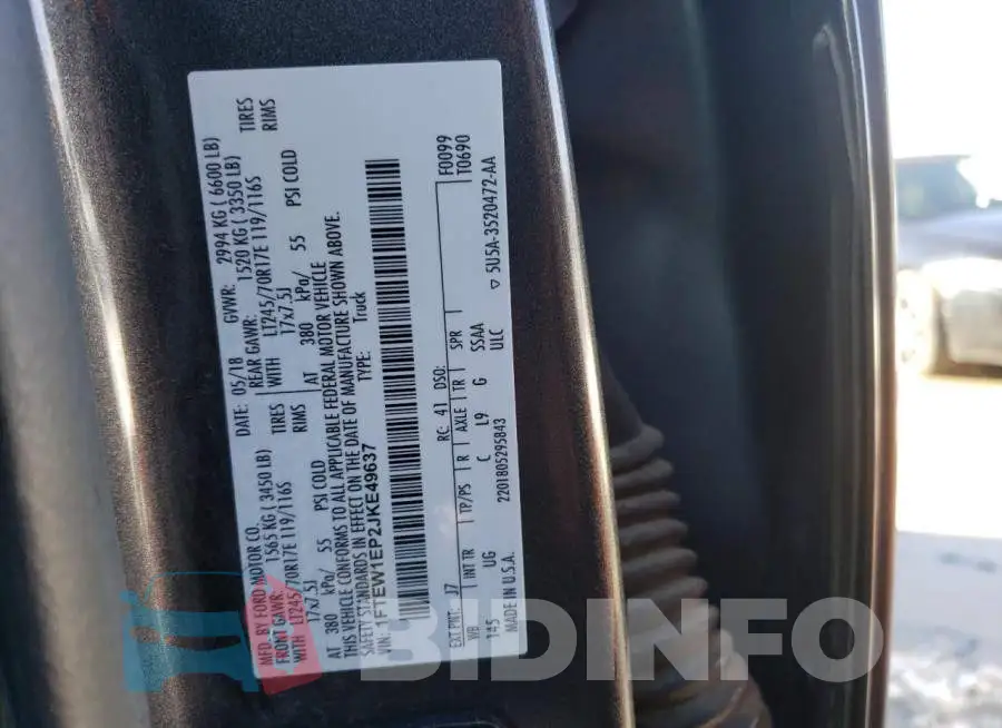 1FTEW1EP2JKE49637 Photo# 12