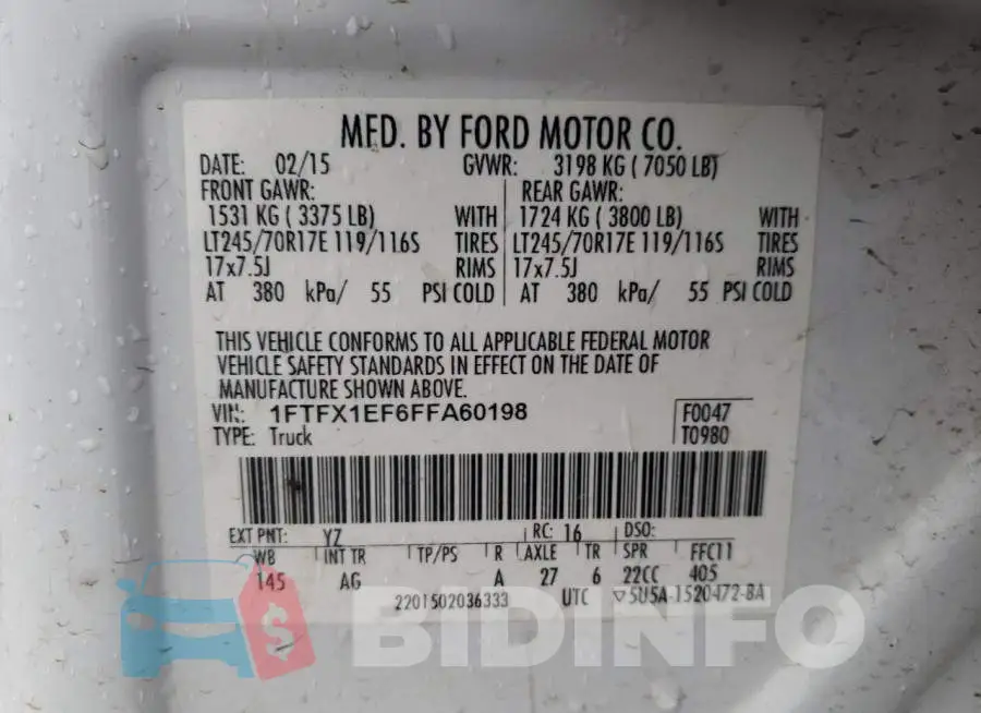 1FTFX1EF6FFA60198 Photo# 13
