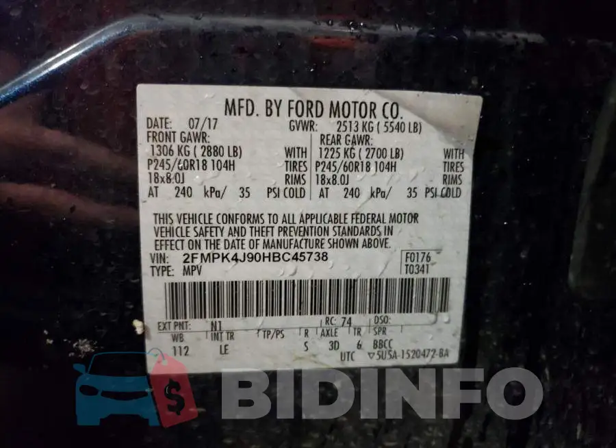 2FMPK4J90HBC45738 Photo# 12