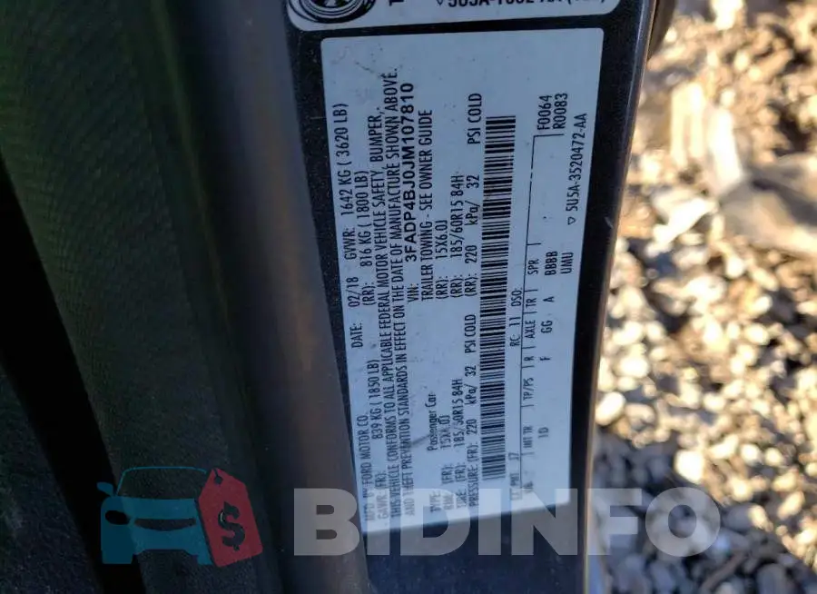 3FADP4BJ0JM107810 Photo# 12