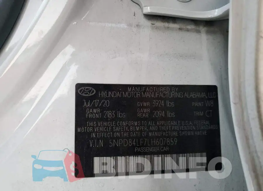 5NPD84LF7LH607859 Photo# 13