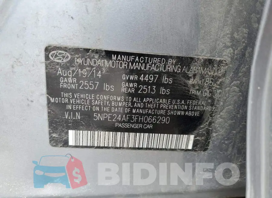 5NPE24AF3FH066290 Photo# 12