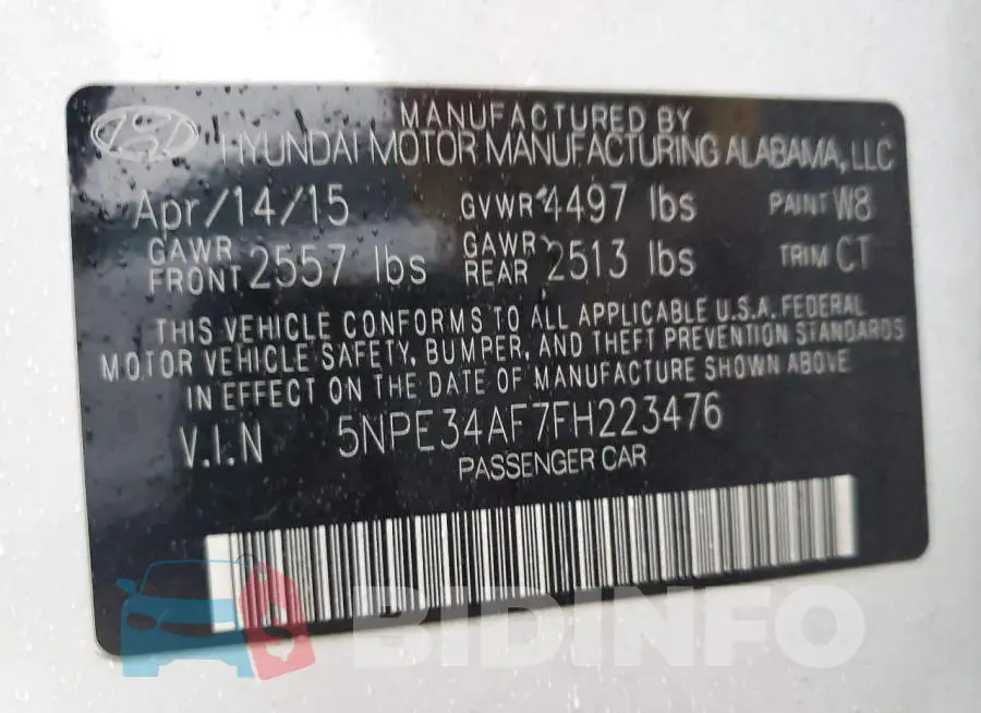 5NPE34AF7FH223476 Photo# 12