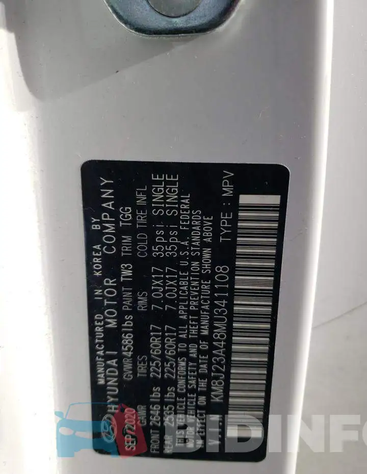 KM8J23A48MU341108 Photo# 12