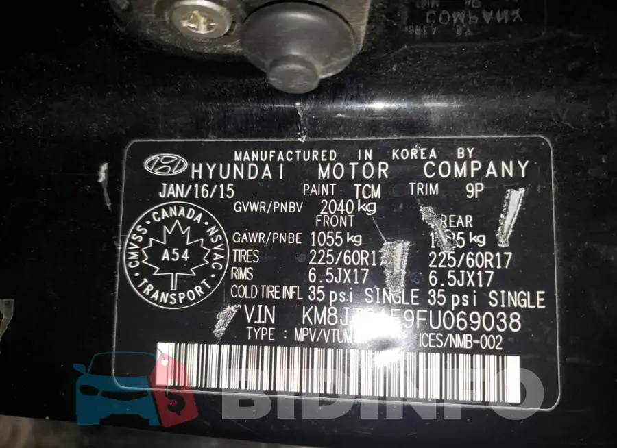 KM8JT3AF9FU069038 Photo# 13