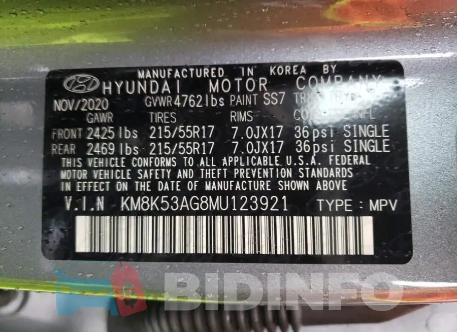 KM8K53AG8MU123921 Photo# 12