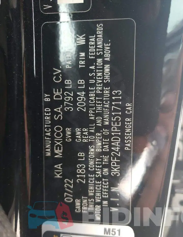 3KPF24AD1PE517113 Photo# 12