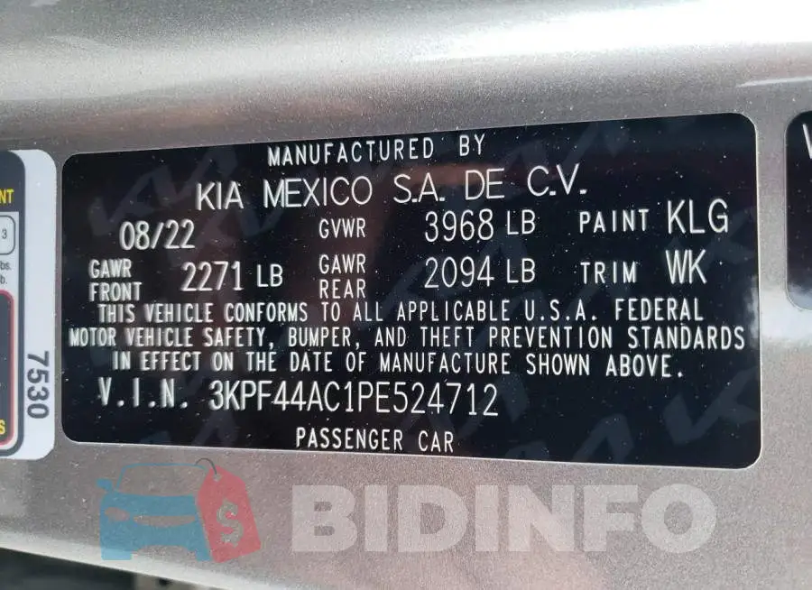3KPF44AC1PE524712 Photo# 13