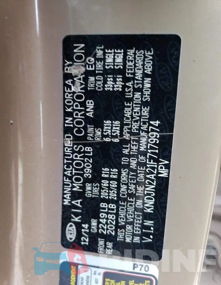 KNDJN2A21F7179974 Photo# 13