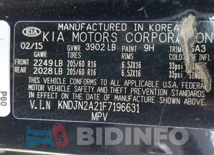 KNDJN2A21F7196631 Photo# 12