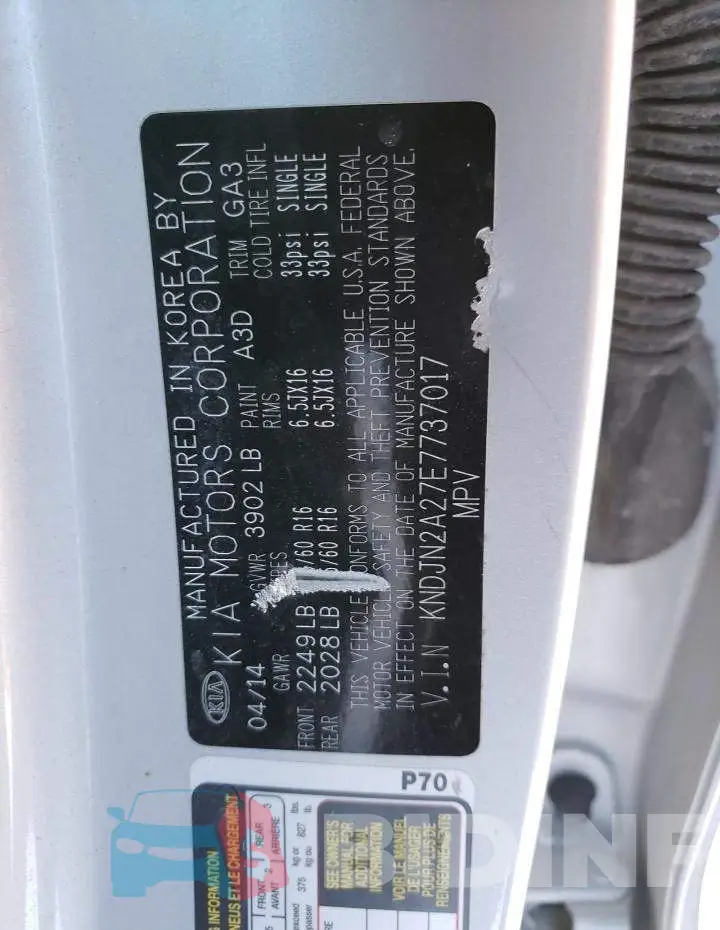 KNDJN2A27E7737017 Photo# 12