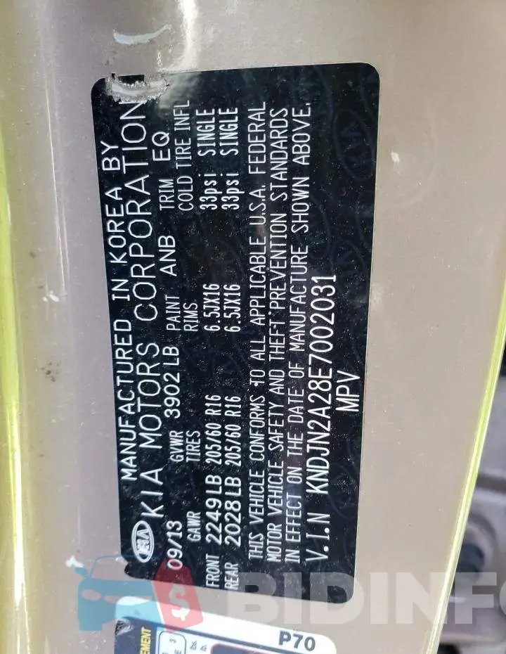 KNDJN2A28E7002031 Photo# 12