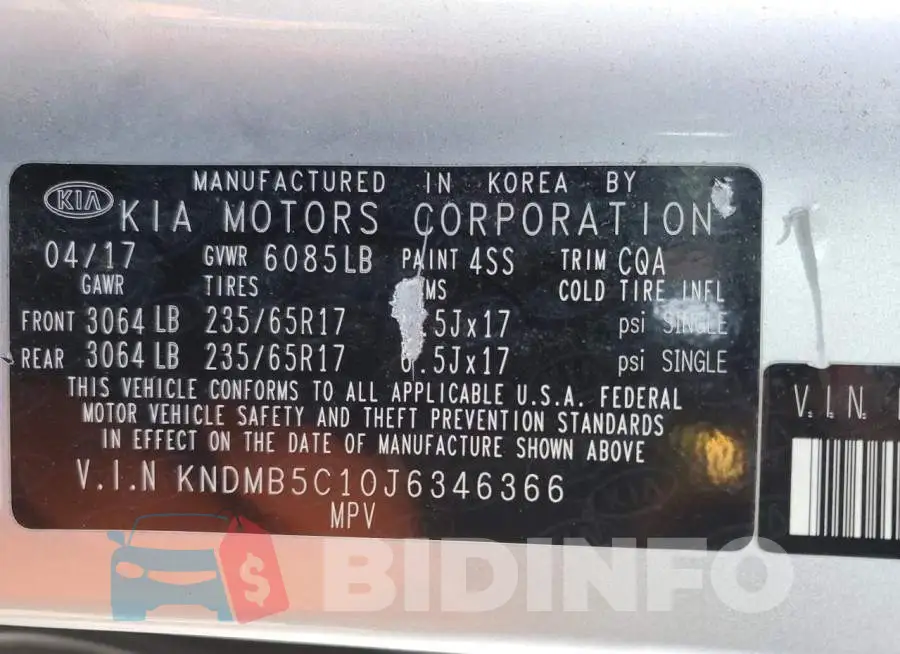 KNDMB5C10J6346366 Photo# 14