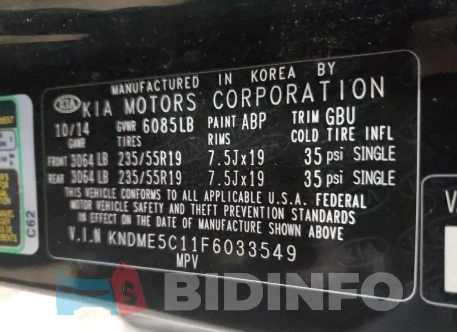 KNDME5C11F6033549 Photo# 13