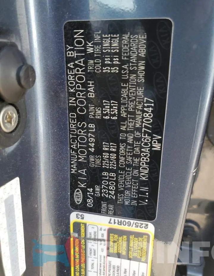 KNDPB3AC6F7708417 Photo# 12