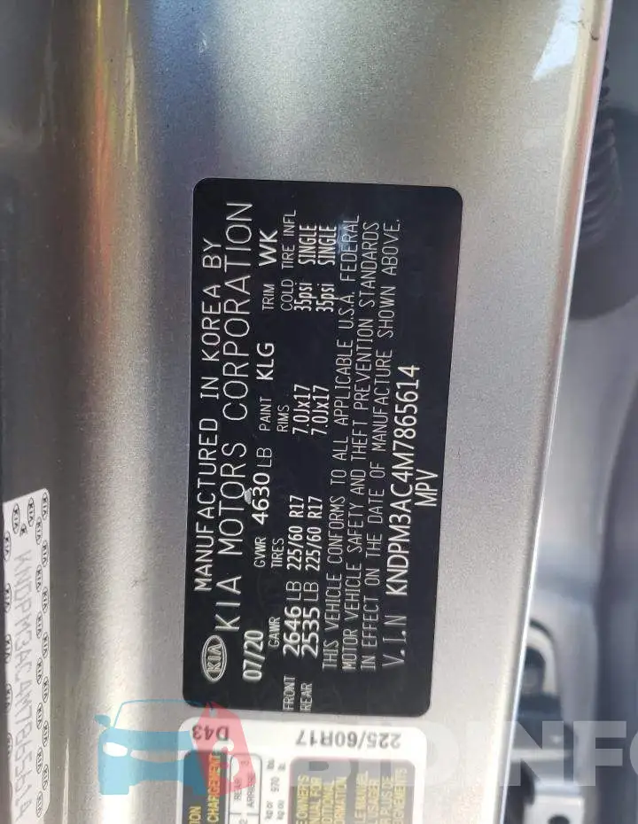 KNDPM3AC4M7865614 Photo# 13