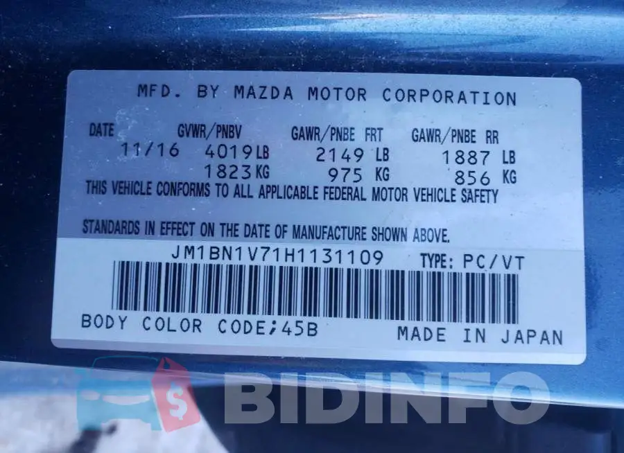 JM1BN1V71H1131109 Photo# 13