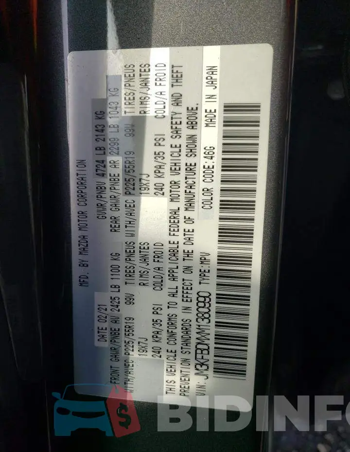 JM3KFBDMXM1380990 Photo# 13