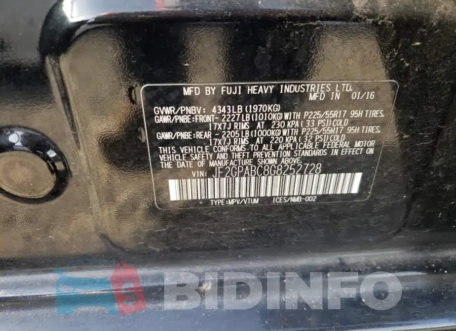 JF2GPABC8G8252728 Photo# 12