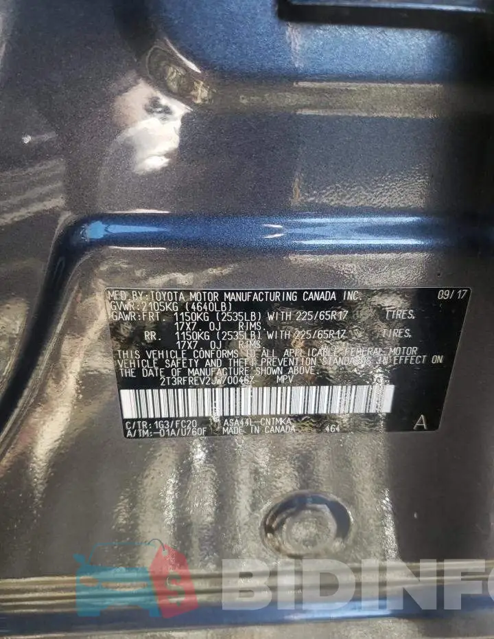 2T3RFREV2JW700467 Photo# 13