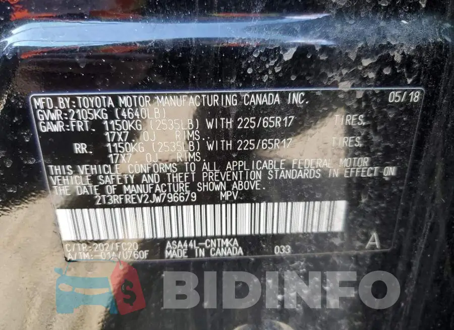 2T3RFREV2JW796679 Photo# 12