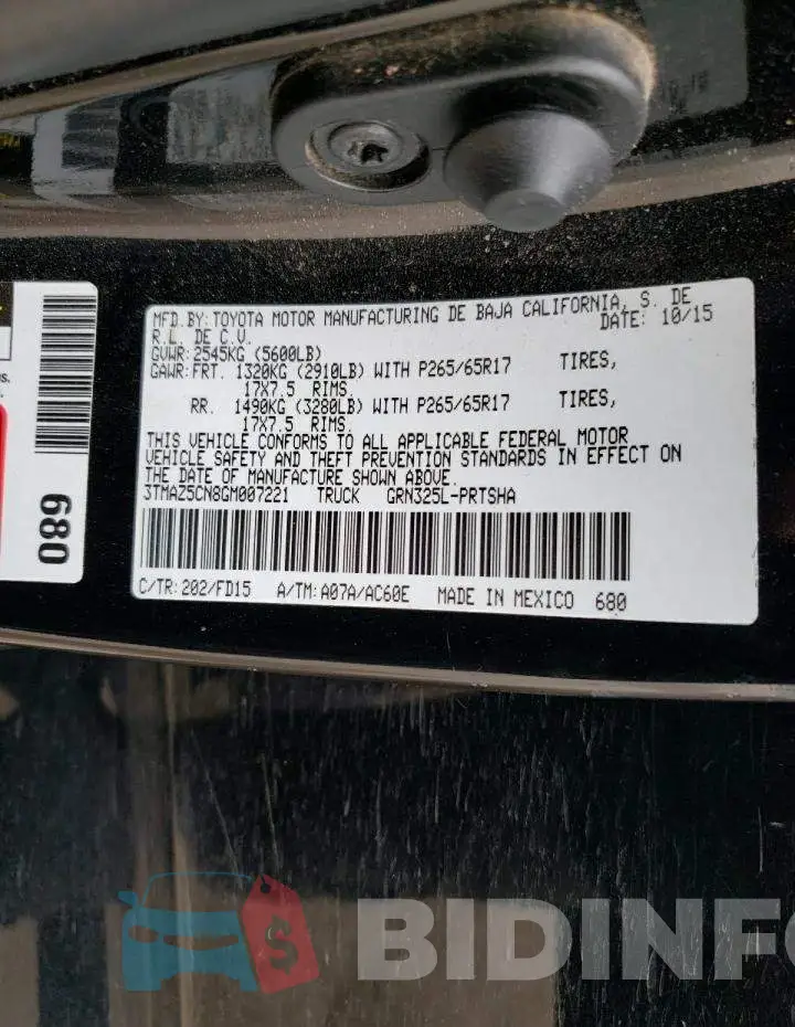 3TMAZ5CN8GM007221 Photo# 13