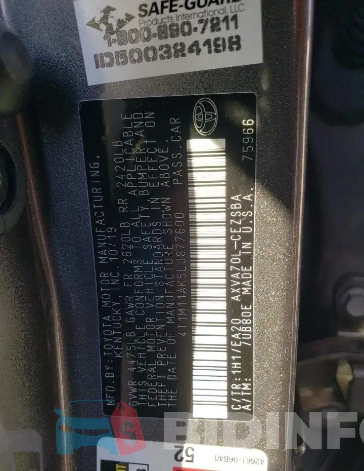 4T1M11AK5LU877600 Photo# 12