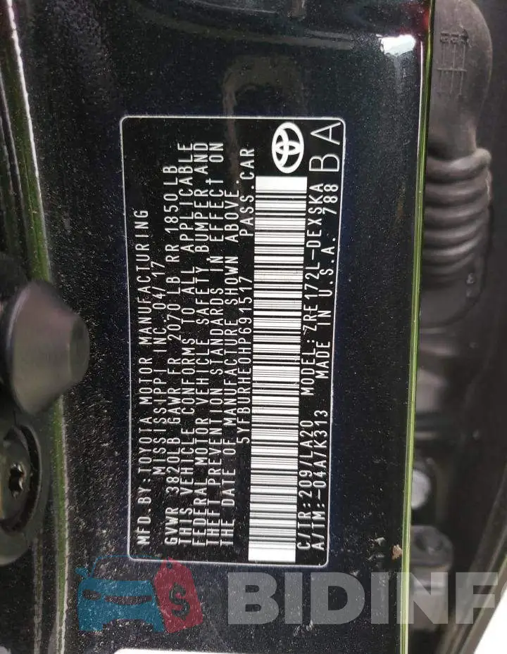 5YFBURHE0HP691517 Photo# 12