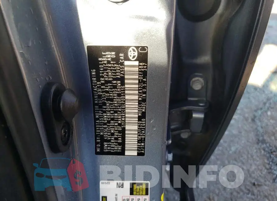 5YFM4RCE6LP001116 Photo# 13