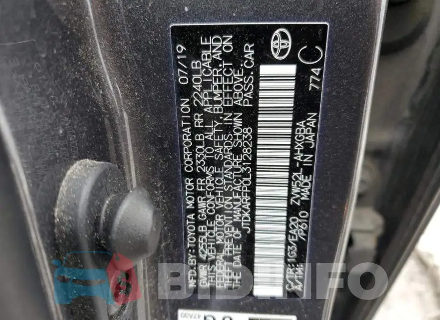 JTDKARFP0L3128238 Photo# 12
