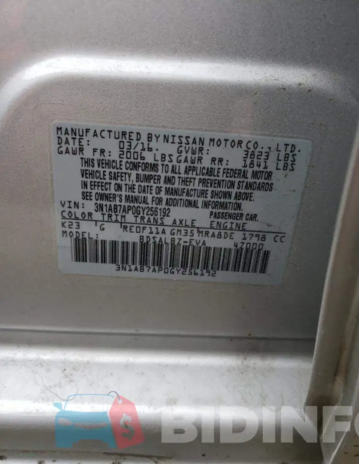 3N1AB7AP0GY256192 Photo# 13