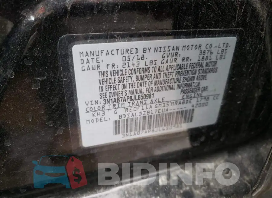 3N1AB7AP8JL650981 Photo# 12