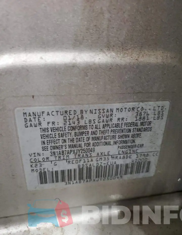 3N1AB7APXJY250049 Photo# 12