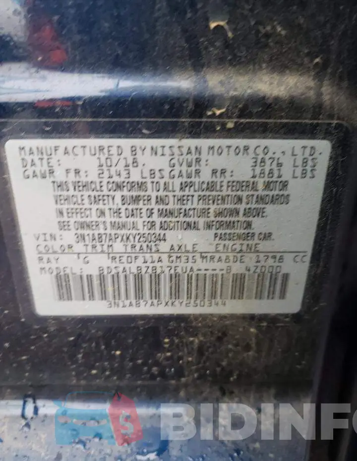 3N1AB7APXKY250344 Photo# 12