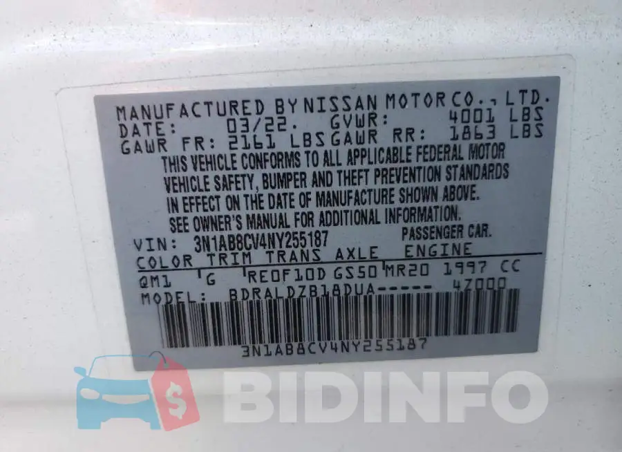 3N1AB8CV4NY255187 Photo# 12