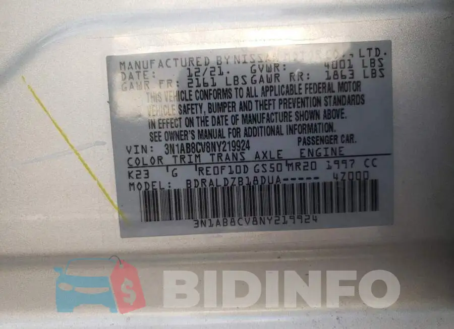 3N1AB8CV8NY219924 Photo# 12
