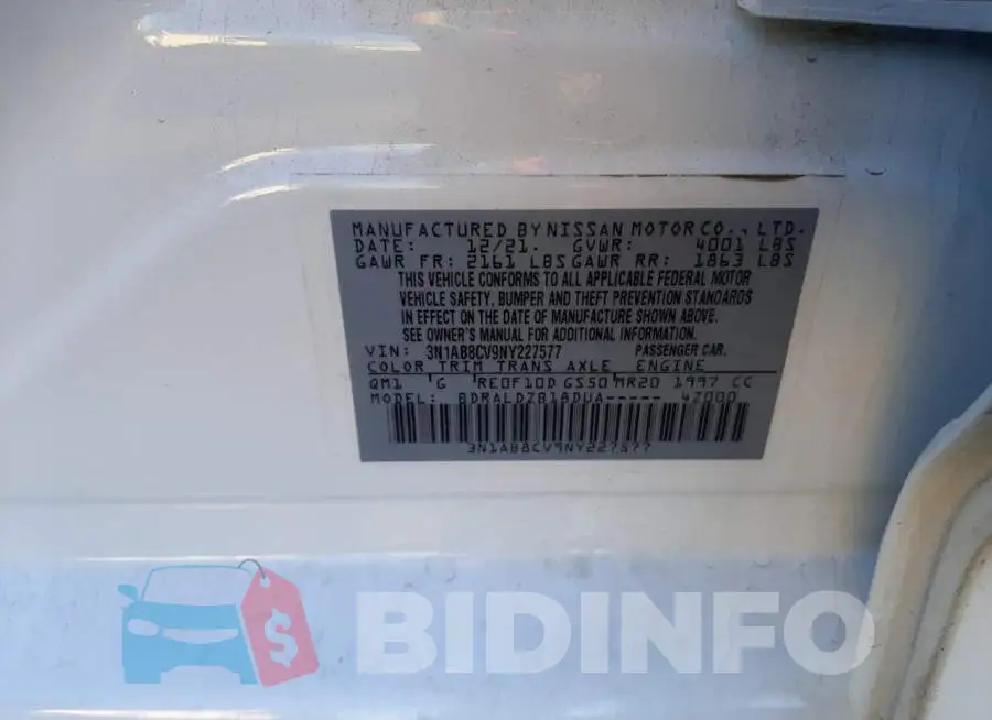 3N1AB8CV9NY227577 Photo# 12