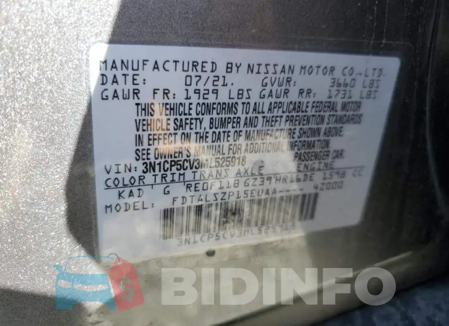 3N1CP5CV3ML525918 Photo# 10