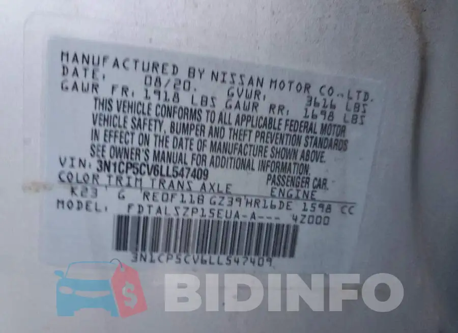 3N1CP5CV6LL547409 Photo# 12
