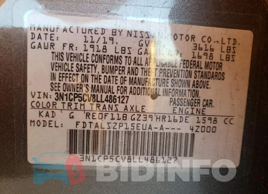 3N1CP5CV8LL486127 Photo# 13