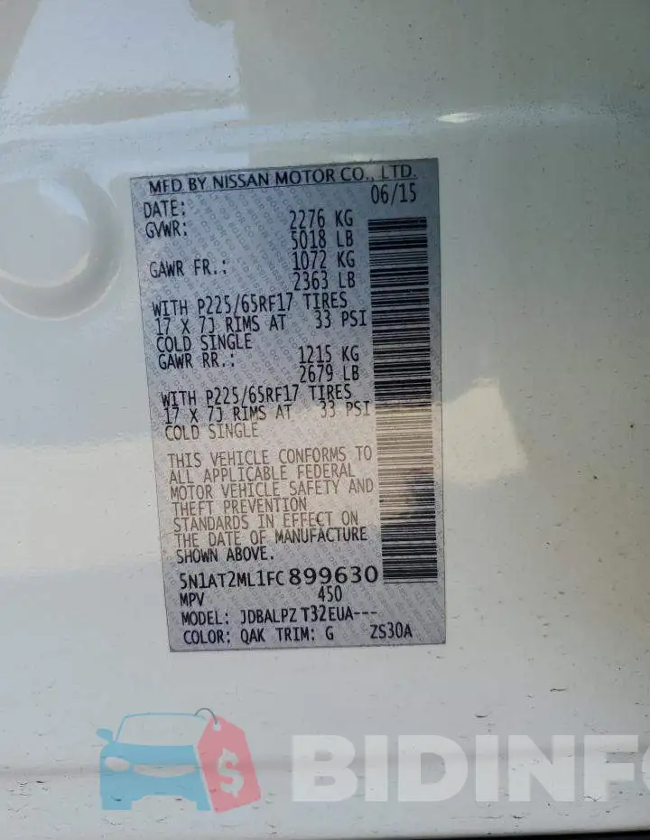 5N1AT2ML1FC899630 Photo# 13