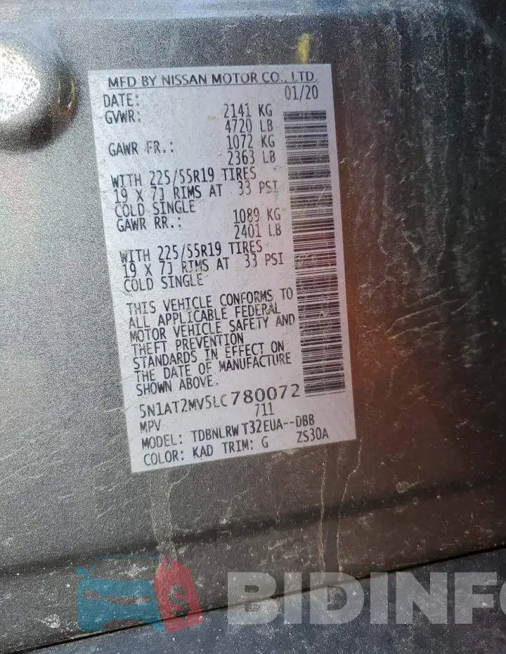 5N1AT2MV5LC780072 Photo# 13