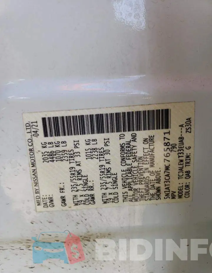 5N1AT3CA7MC765871 Photo# 13